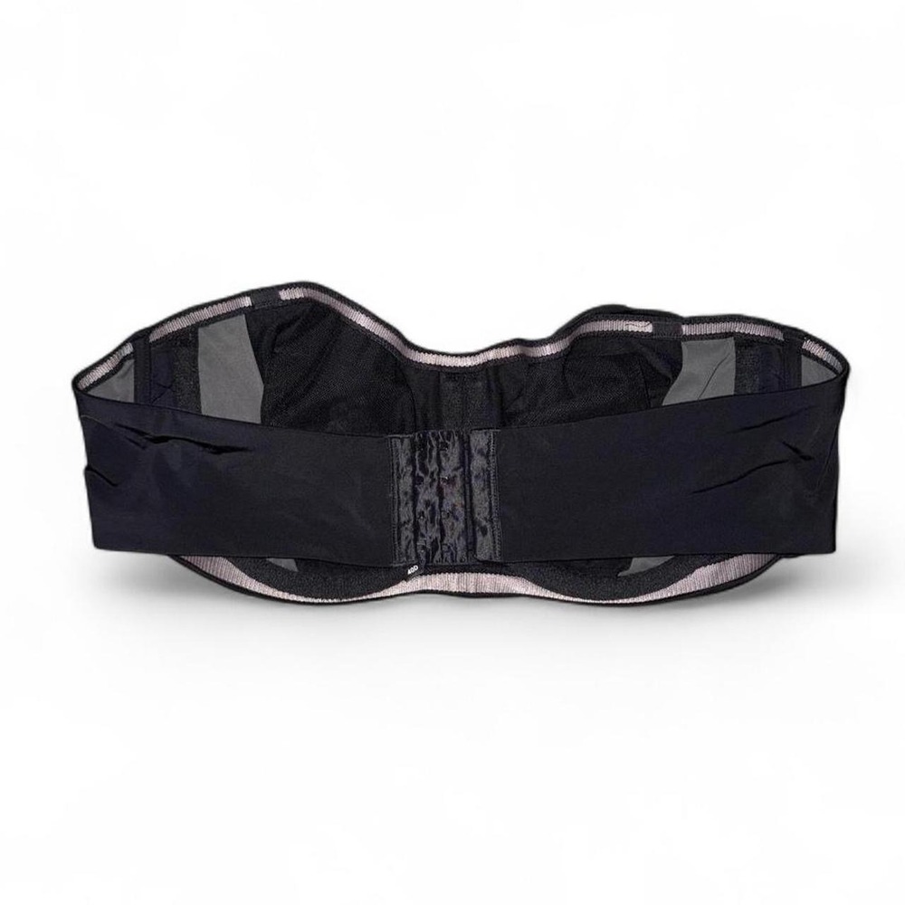 Torrid Bra Womens 40D Black Unlined‎ Strapless Longline Mesh Underwire Support
